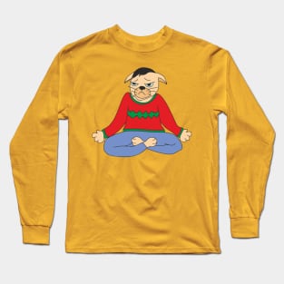 Cat in the lotus position Long Sleeve T-Shirt